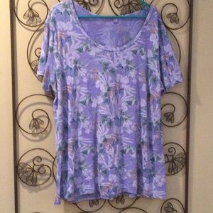 Fresh Produce Top Luna Periwinkle Paradise Print Plus